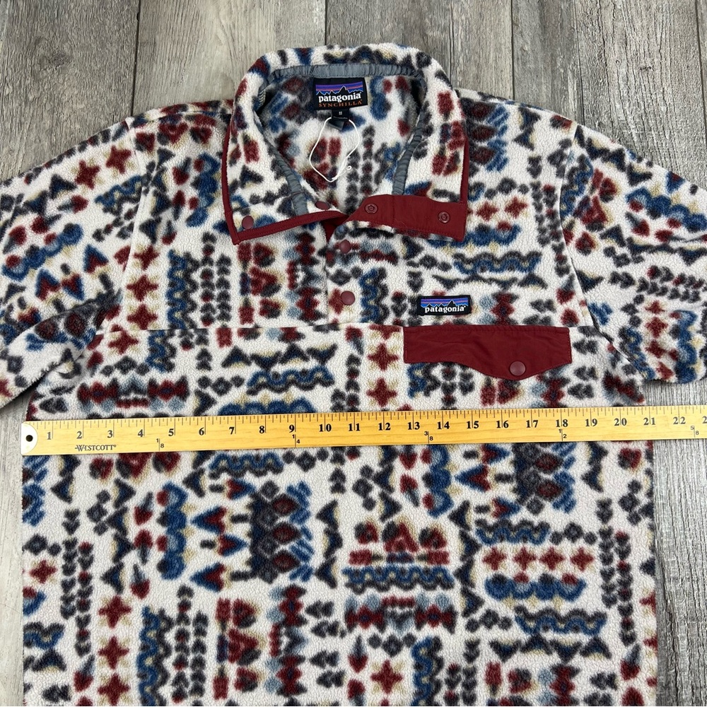 Patagonia Synchilla Snap T Men’s Medium Fleece Pullover Wandering Woods Aztec - Picture 8 of 8